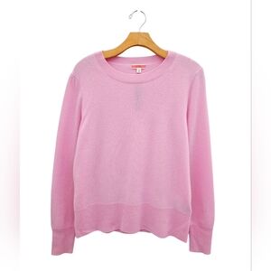 J. Crew Cashmere Minimalist Barbiecore Pullover Sweatshirt Pink Womens Sz S